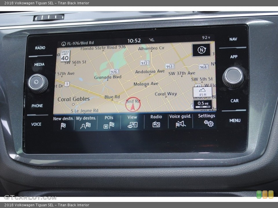 Titan Black Interior Navigation for the 2018 Volkswagen Tiguan SEL #139460153