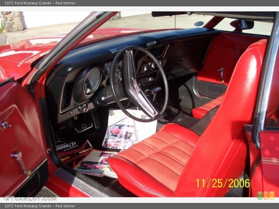 Red Interior Photo for the 1972 Ford Mustang Grande #139460861