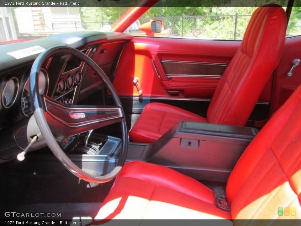 Red Interior Front Seat for the 1972 Ford Mustang Grande #139460885
