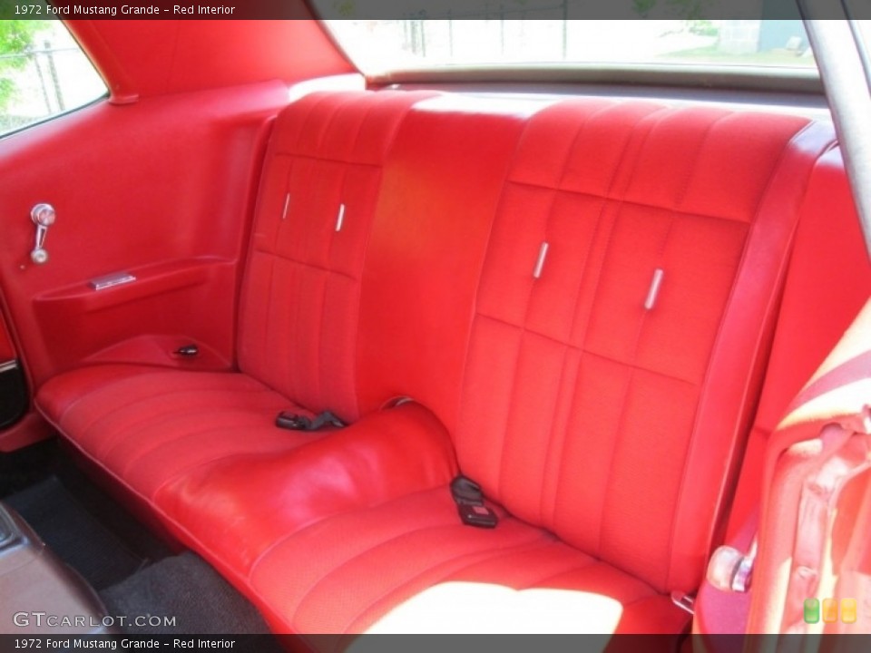 Red Interior Rear Seat for the 1972 Ford Mustang Grande #139460916
