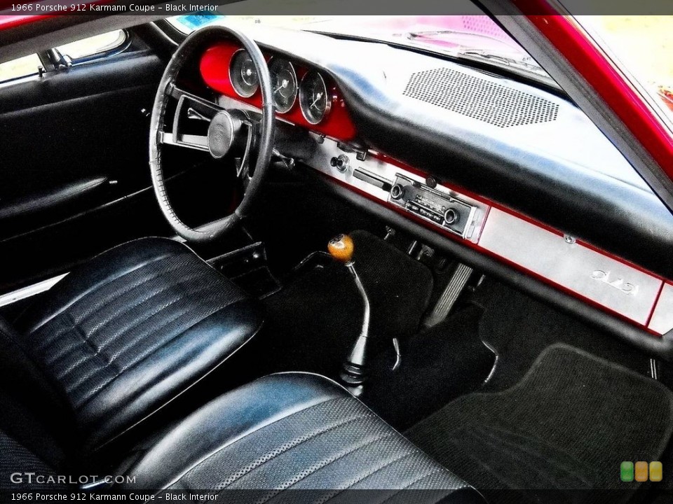 Black 1966 Porsche 912 Interiors