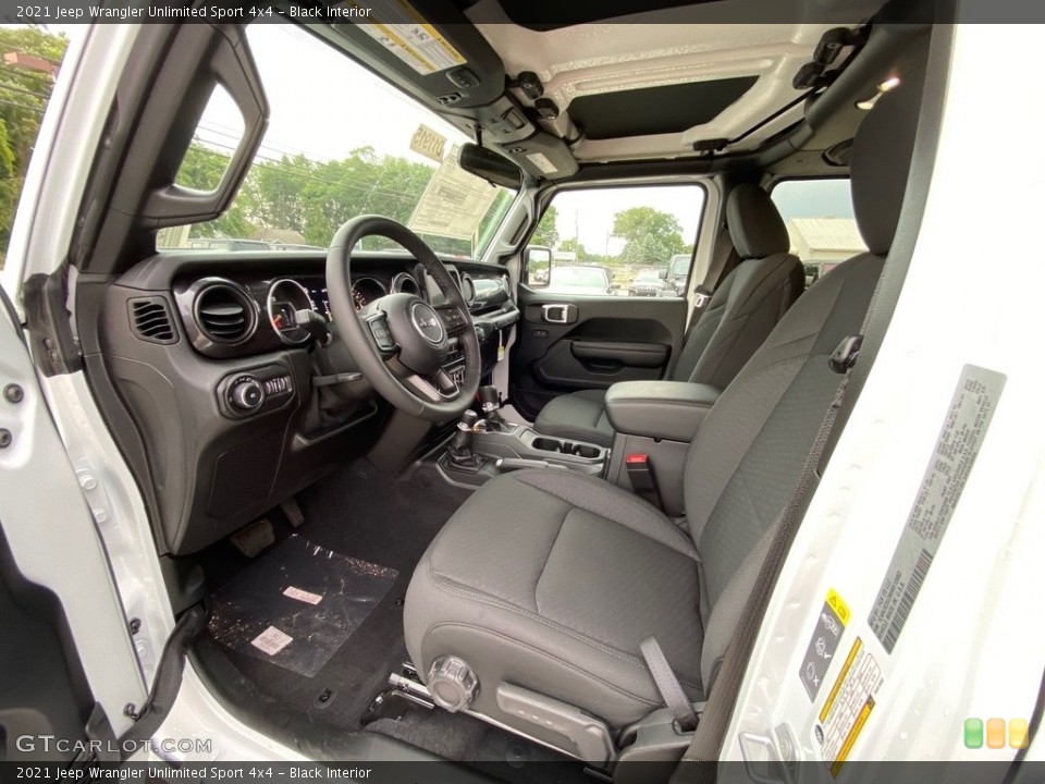 Black Interior Photo for the 2021 Jeep Wrangler Unlimited Sport 4x4 #139475746