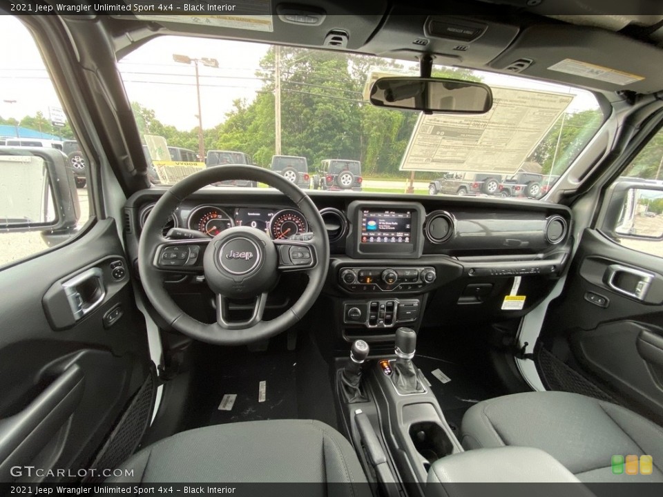 Black Interior Photo for the 2021 Jeep Wrangler Unlimited Sport 4x4 #139475785