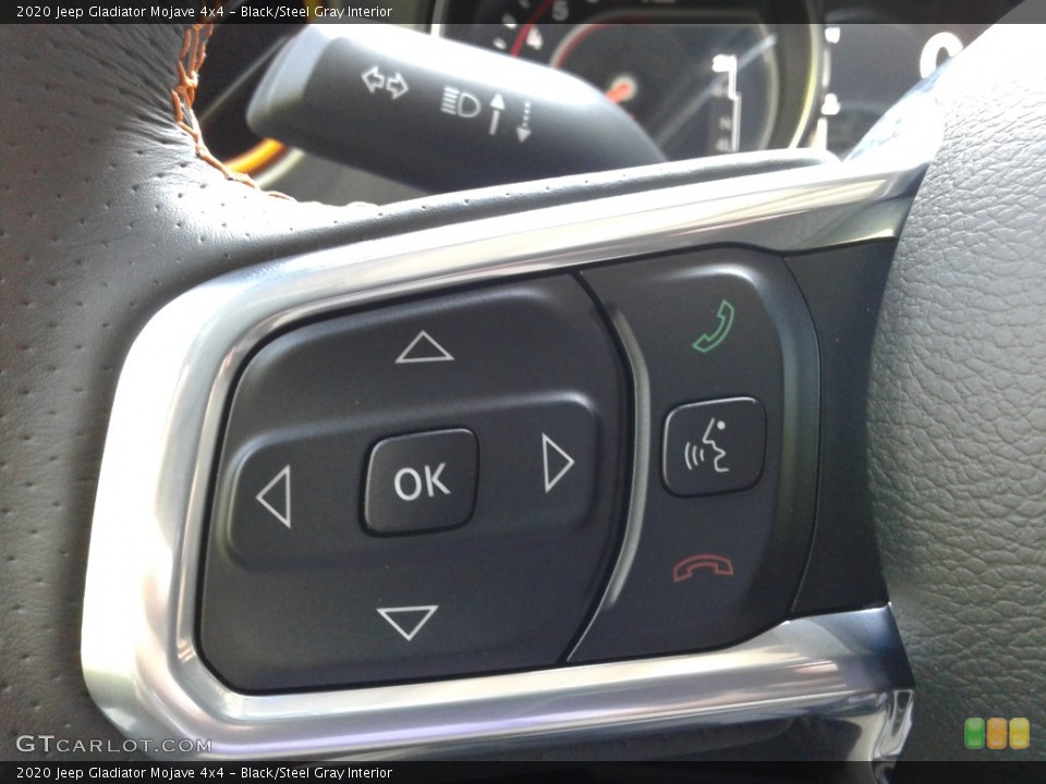 Black/Steel Gray Interior Steering Wheel for the 2020 Jeep Gladiator Mojave 4x4 #139475788