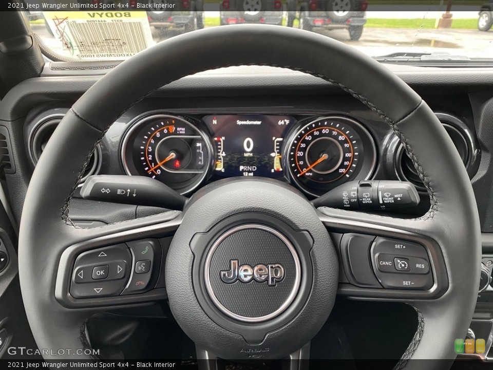 Black Interior Steering Wheel for the 2021 Jeep Wrangler Unlimited Sport 4x4 #139475809