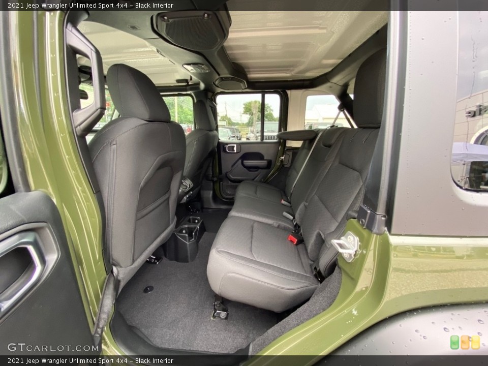 Black Interior Rear Seat for the 2021 Jeep Wrangler Unlimited Sport 4x4 #139476001