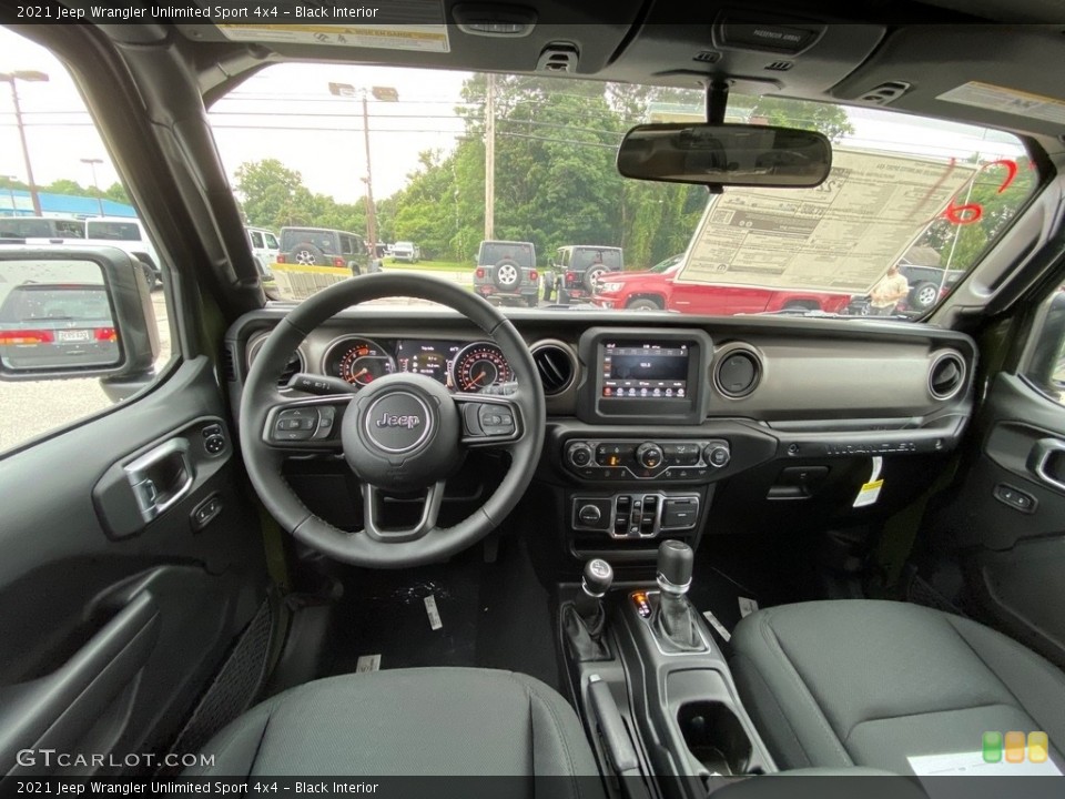 Black Interior Front Seat for the 2021 Jeep Wrangler Unlimited Sport 4x4 #139476022