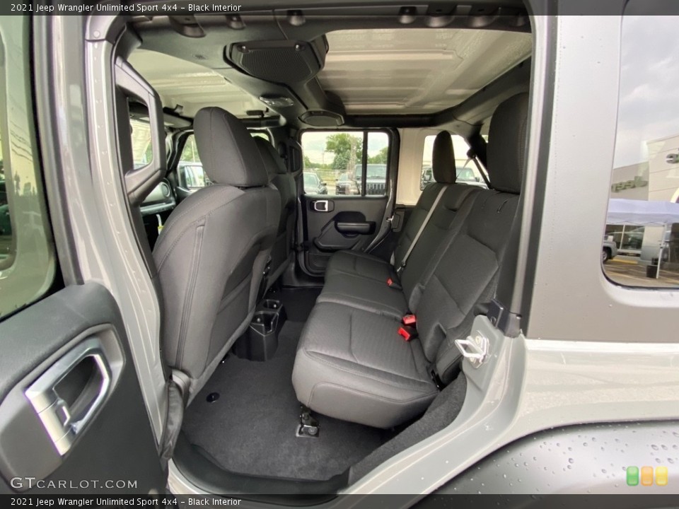 Black Interior Rear Seat for the 2021 Jeep Wrangler Unlimited Sport 4x4 #139476220
