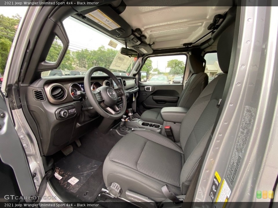 Black Interior Front Seat for the 2021 Jeep Wrangler Unlimited Sport 4x4 #139476430