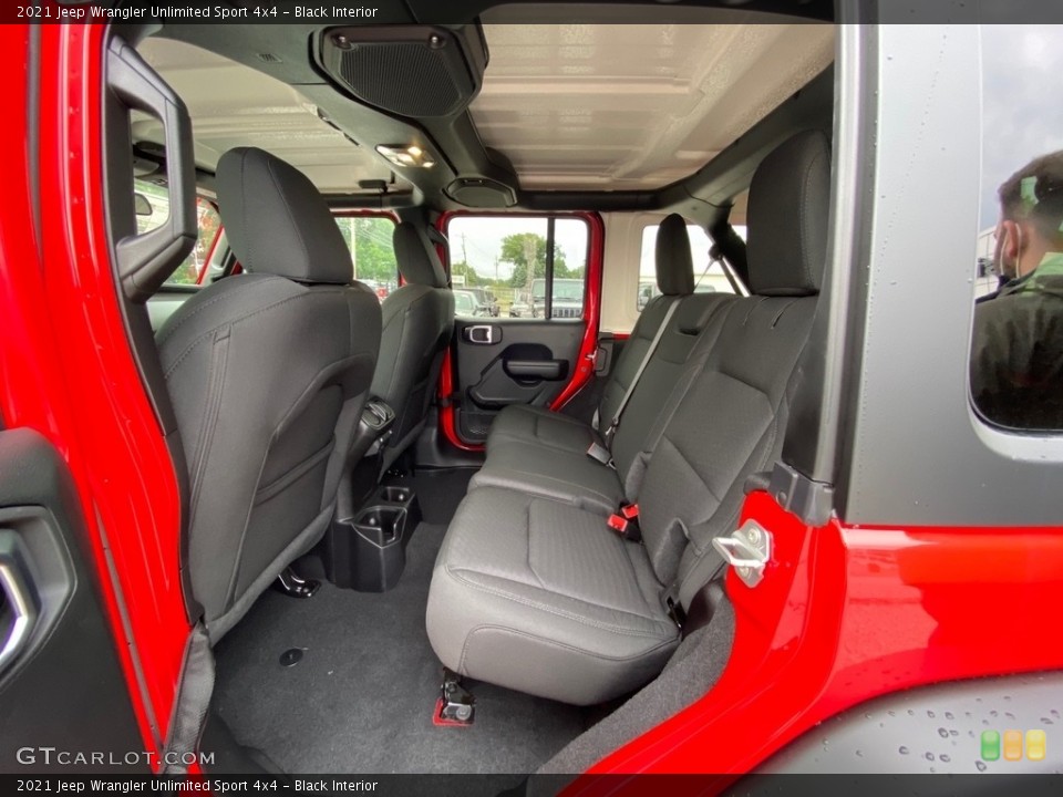 Black Interior Rear Seat for the 2021 Jeep Wrangler Unlimited Sport 4x4 #139476671