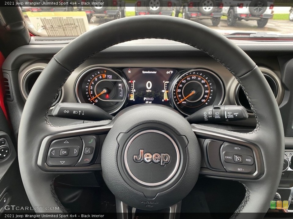 Black Interior Steering Wheel for the 2021 Jeep Wrangler Unlimited Sport 4x4 #139476709