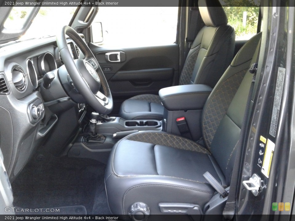 Black Interior Front Seat for the 2021 Jeep Wrangler Unlimited High Altitude 4x4 #139477474