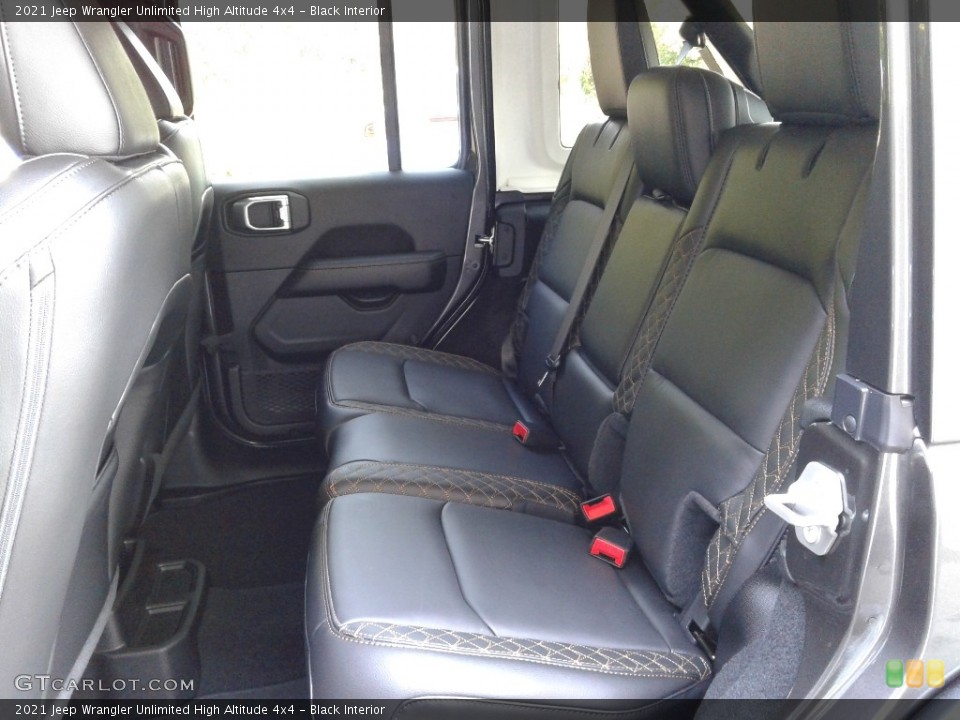 Black Interior Rear Seat for the 2021 Jeep Wrangler Unlimited High Altitude 4x4 #139477504