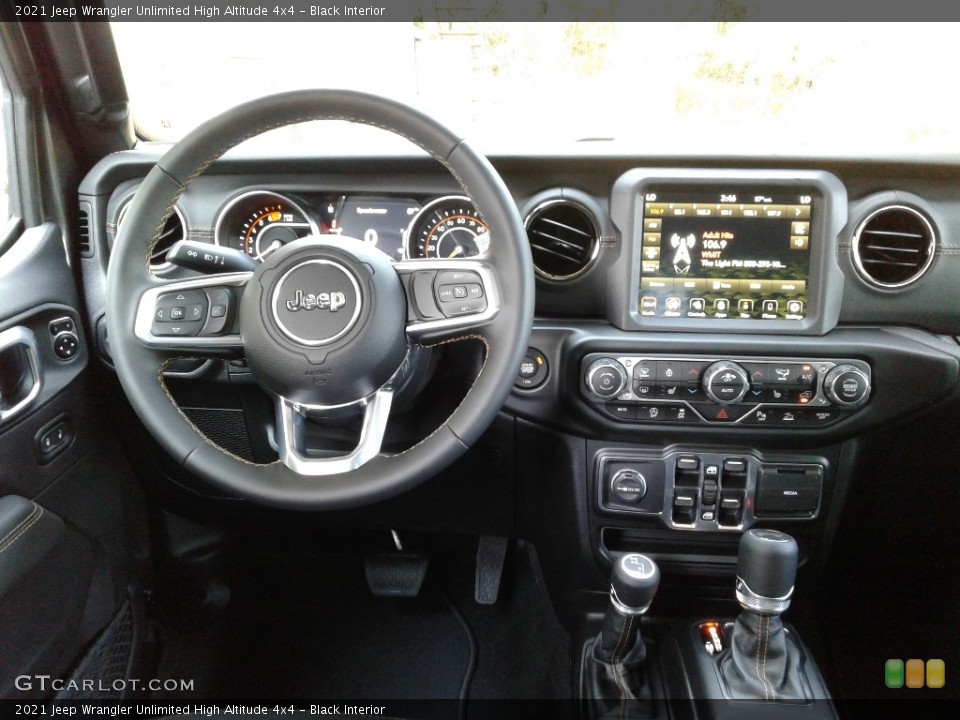 Black Interior Dashboard for the 2021 Jeep Wrangler Unlimited High Altitude 4x4 #139477561