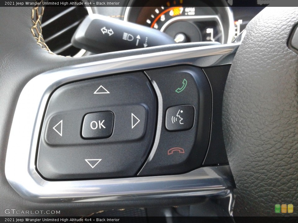 Black Interior Steering Wheel for the 2021 Jeep Wrangler Unlimited High Altitude 4x4 #139477570