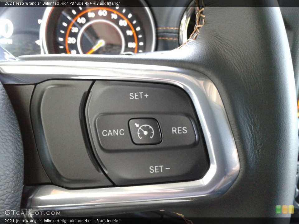 Black Interior Steering Wheel for the 2021 Jeep Wrangler Unlimited High Altitude 4x4 #139477591