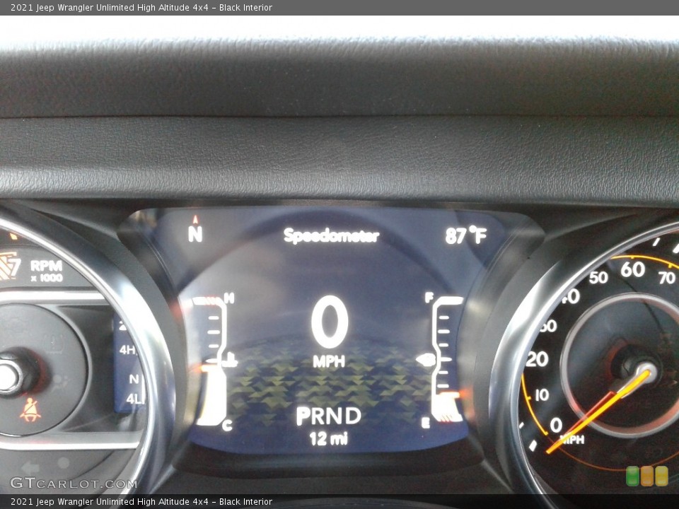 Black Interior Gauges for the 2021 Jeep Wrangler Unlimited High Altitude 4x4 #139477597