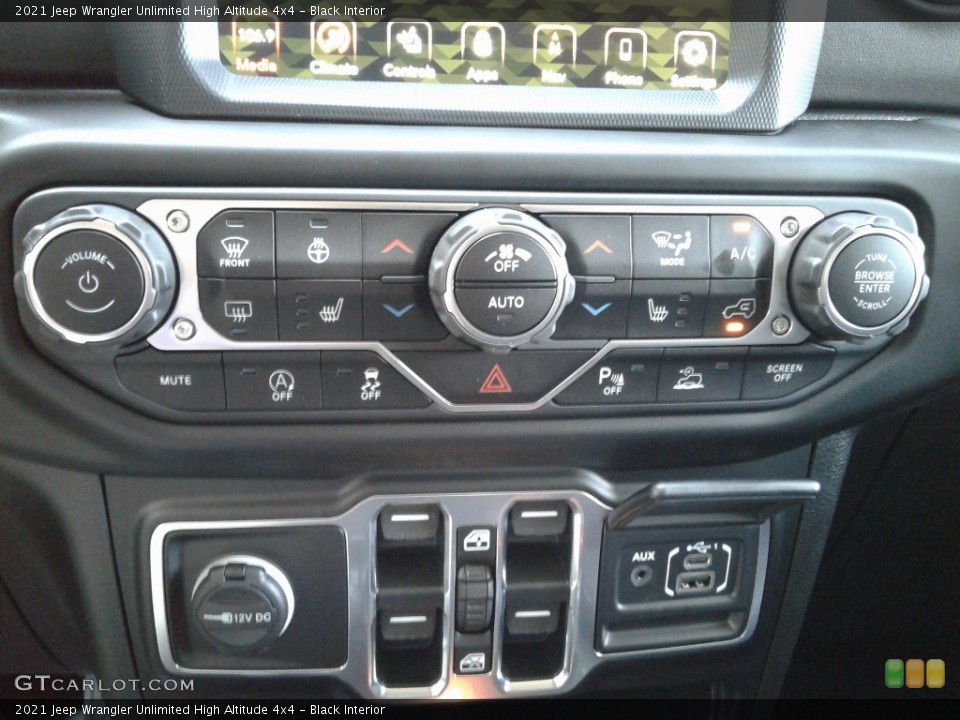 Black Interior Controls for the 2021 Jeep Wrangler Unlimited High Altitude 4x4 #139477657