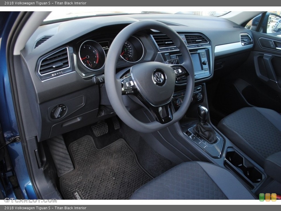 Titan Black Interior Dashboard for the 2018 Volkswagen Tiguan S #139479156