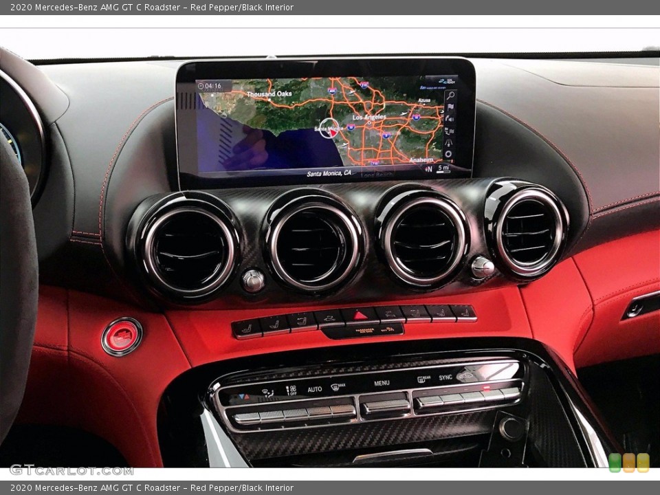 Red Pepper/Black Interior Navigation for the 2020 Mercedes-Benz AMG GT C Roadster #139483008