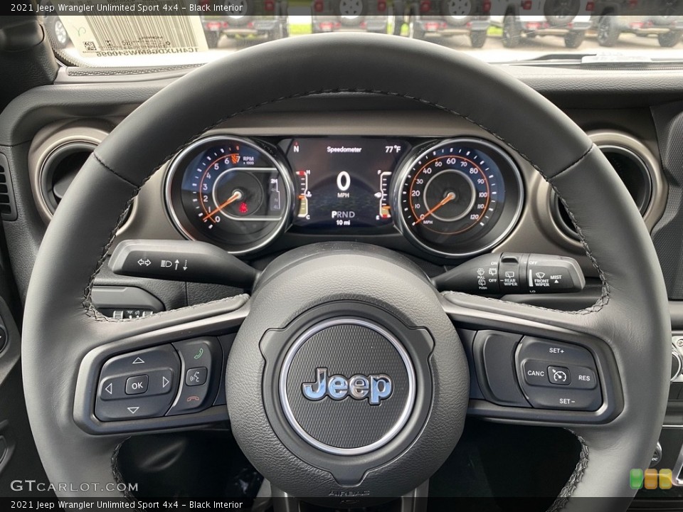 Black Interior Steering Wheel for the 2021 Jeep Wrangler Unlimited Sport 4x4 #139487113