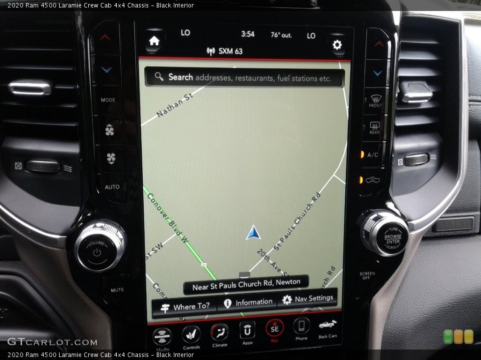 Black Interior Navigation for the 2020 Ram 4500 Laramie Crew Cab 4x4 Chassis #139490014