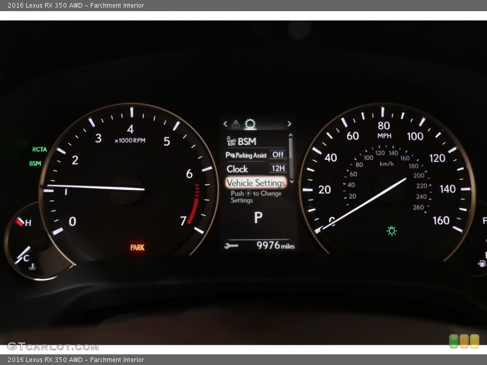 Parchment Interior Gauges for the 2016 Lexus RX 350 AWD #139492474
