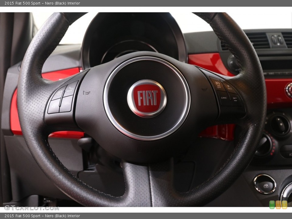 Nero (Black) Interior Steering Wheel for the 2015 Fiat 500 Sport #139494040