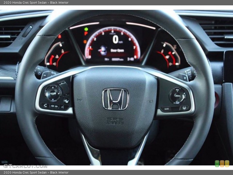 Black Interior Steering Wheel for the 2020 Honda Civic Sport Sedan #139494409