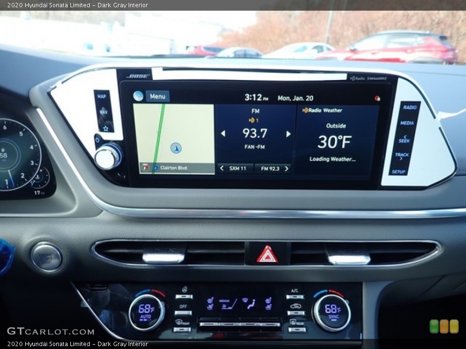 Dark Gray Interior Controls for the 2020 Hyundai Sonata Limited #139495486