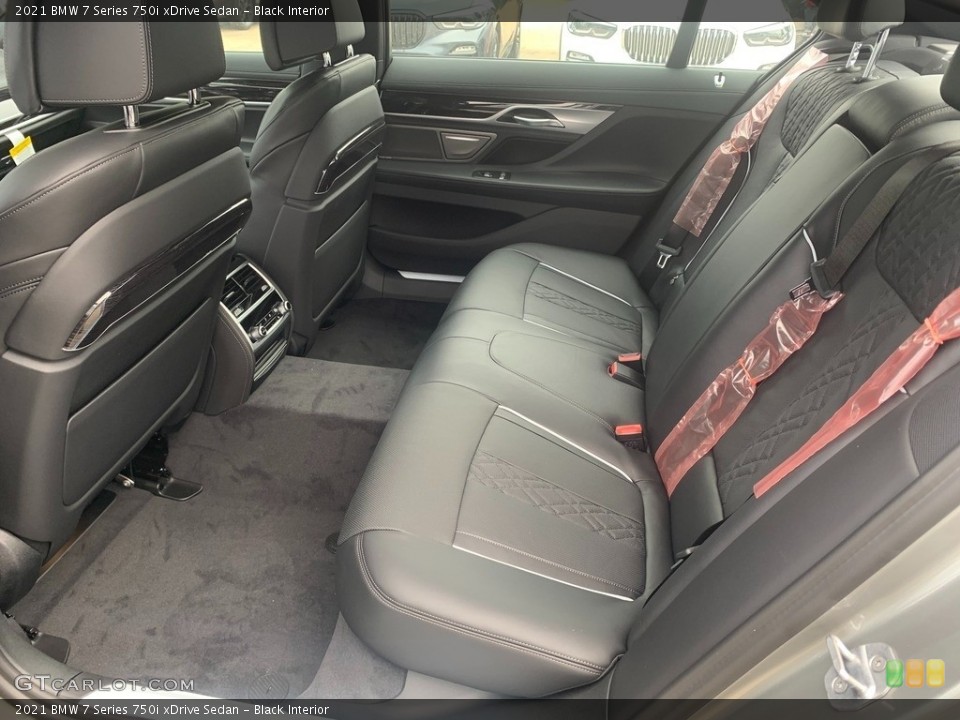 Black Interior Rear Seat for the 2021 BMW 7 Series 750i xDrive Sedan #139495592