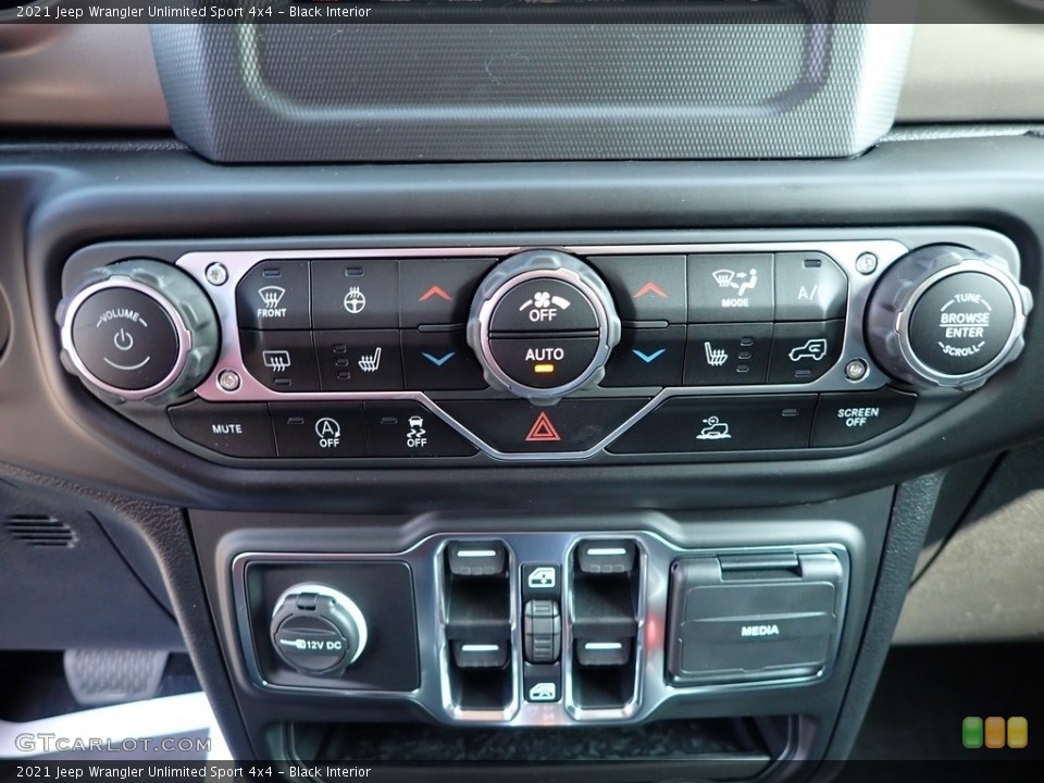 Black Interior Controls for the 2021 Jeep Wrangler Unlimited Sport 4x4 #139501012