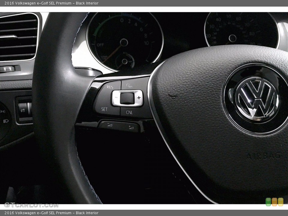 Black Interior Steering Wheel for the 2016 Volkswagen e-Golf SEL Premium #139501210