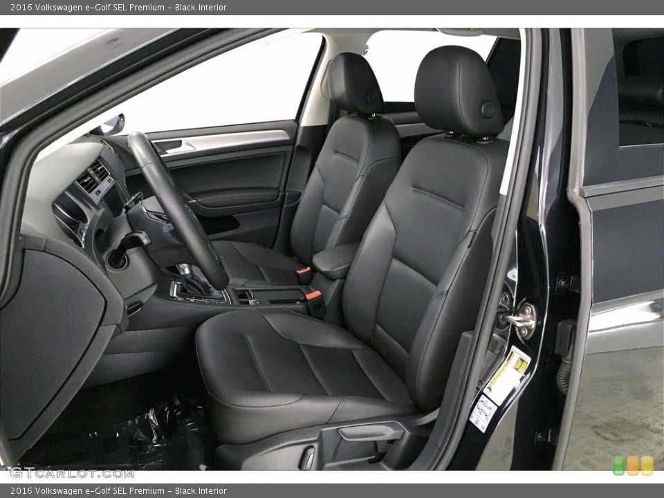 Black Interior Front Seat for the 2016 Volkswagen e-Golf SEL Premium #139501471