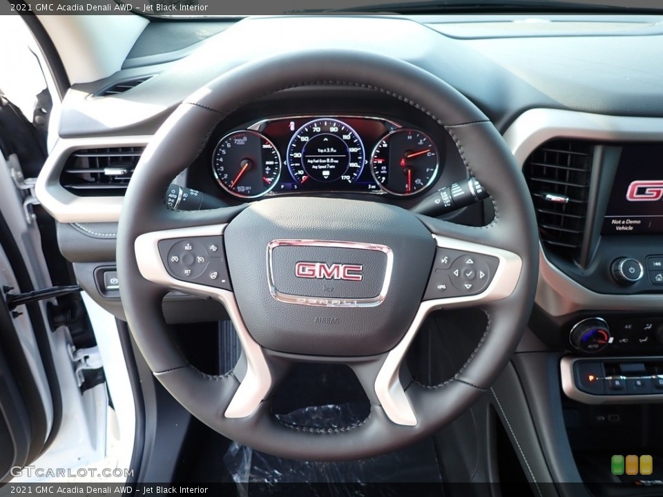Jet Black Interior Steering Wheel for the 2021 GMC Acadia Denali AWD #139505753