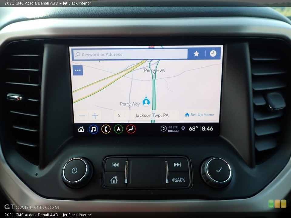 Jet Black Interior Navigation for the 2021 GMC Acadia Denali AWD #139505773