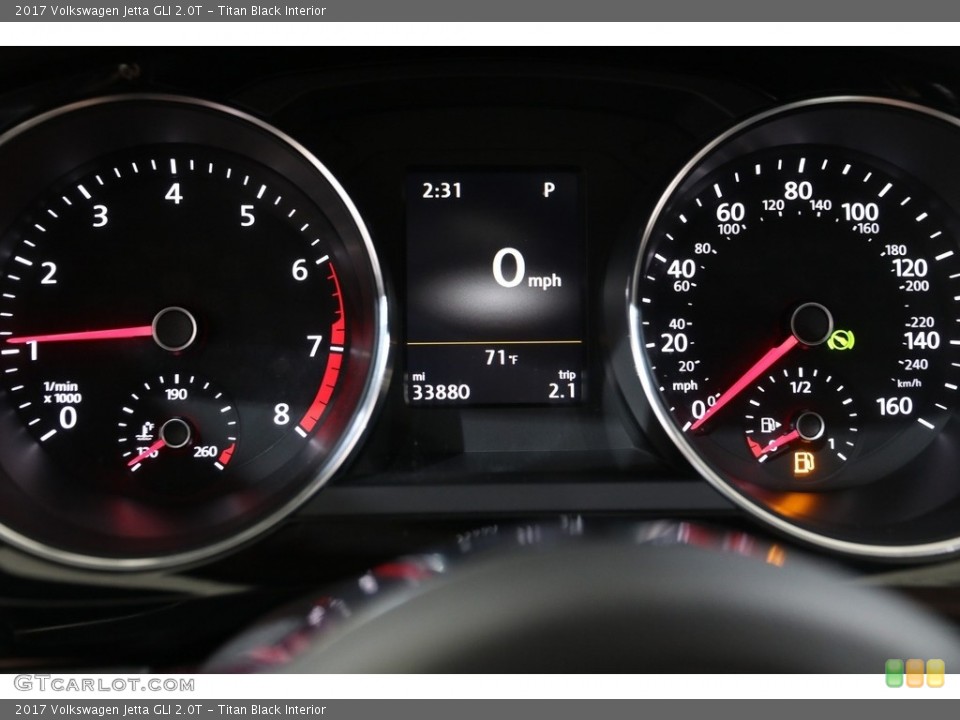 Titan Black Interior Gauges for the 2017 Volkswagen Jetta GLI 2.0T #139506895