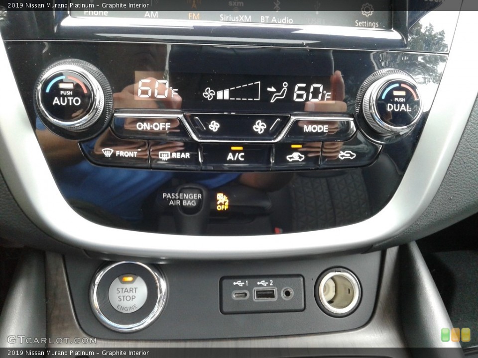 Graphite Interior Controls for the 2019 Nissan Murano Platinum #139507135