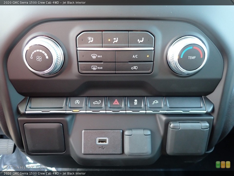 Jet Black Interior Controls for the 2020 GMC Sierra 1500 Crew Cab 4WD #139507225