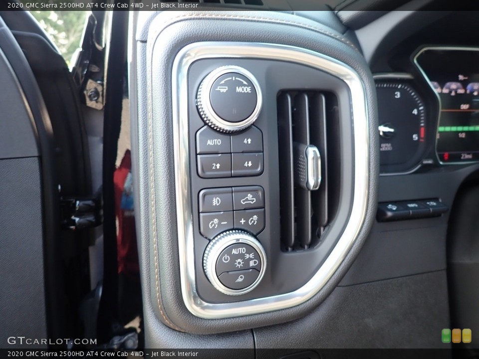 Jet Black Interior Controls for the 2020 GMC Sierra 2500HD AT4 Crew Cab 4WD #139508038