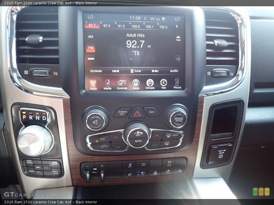 Black Interior Controls for the 2016 Ram 1500 Laramie Crew Cab 4x4 #139509211