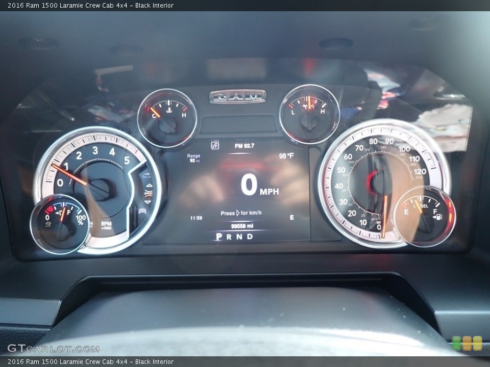 Black Interior Gauges for the 2016 Ram 1500 Laramie Crew Cab 4x4 #139509274