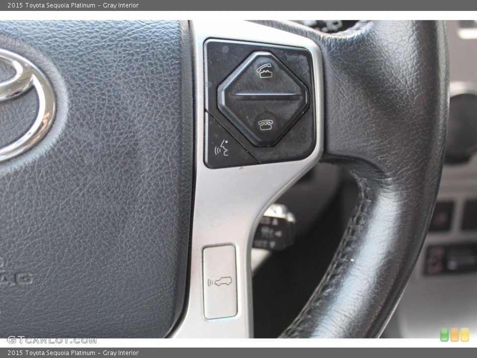 Gray Interior Steering Wheel for the 2015 Toyota Sequoia Platinum #139511952