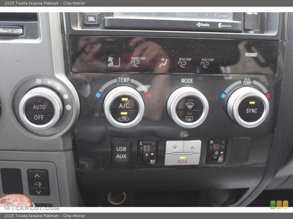 Gray Interior Controls for the 2015 Toyota Sequoia Platinum #139512046