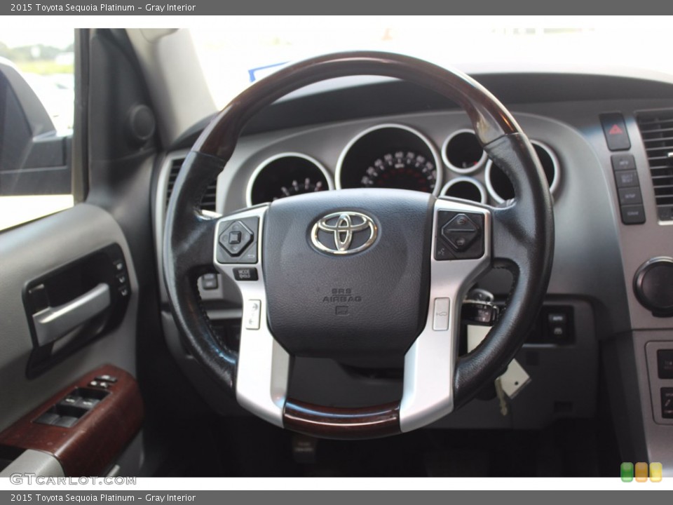 Gray Interior Steering Wheel for the 2015 Toyota Sequoia Platinum #139512178
