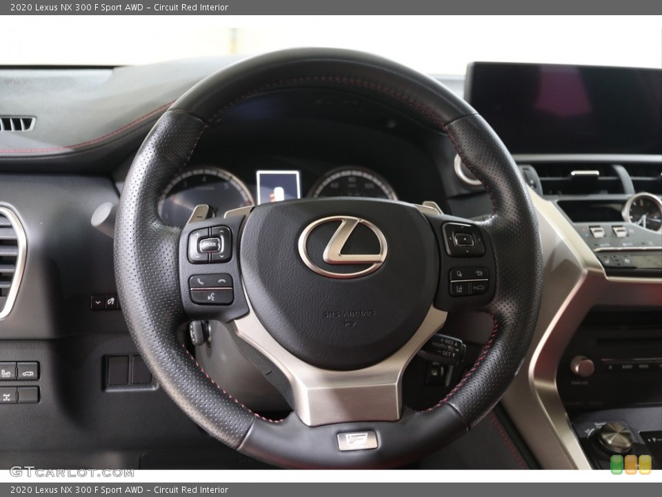 Circuit Red Interior Steering Wheel for the 2020 Lexus NX 300 F Sport AWD #139518300