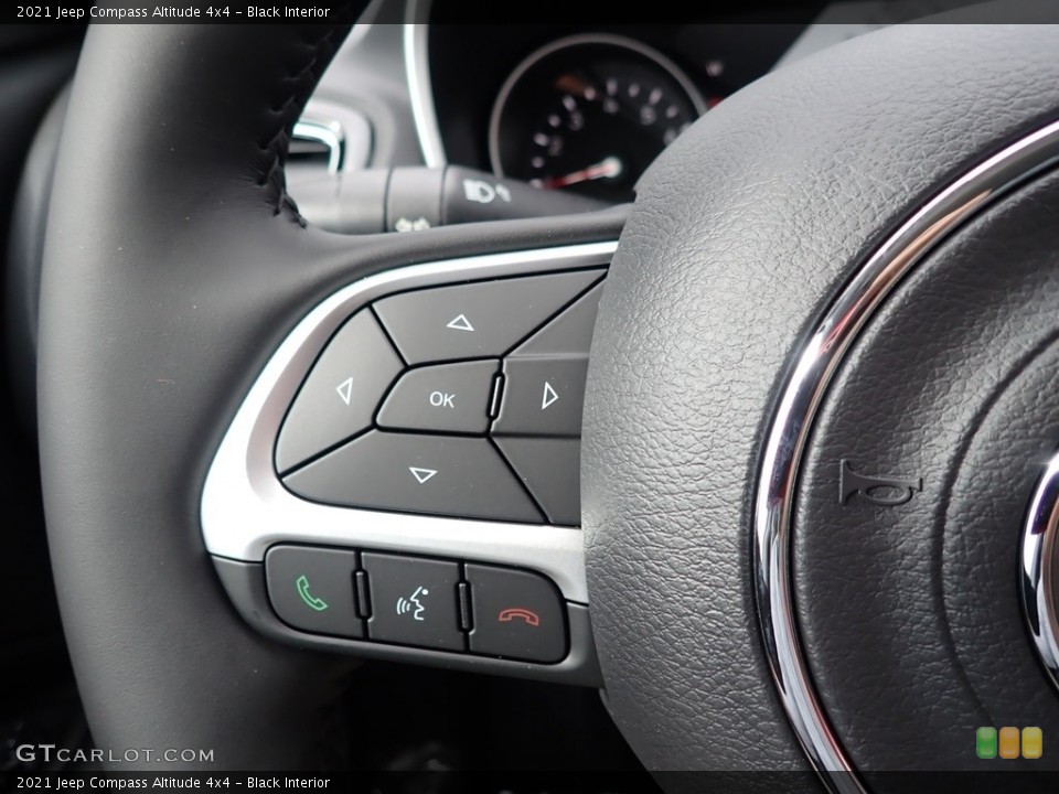 Black Interior Steering Wheel for the 2021 Jeep Compass Altitude 4x4 #139518483
