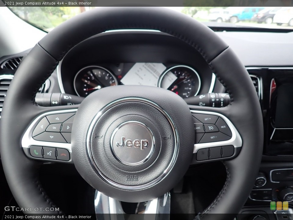 Black Interior Steering Wheel for the 2021 Jeep Compass Altitude 4x4 #139518528