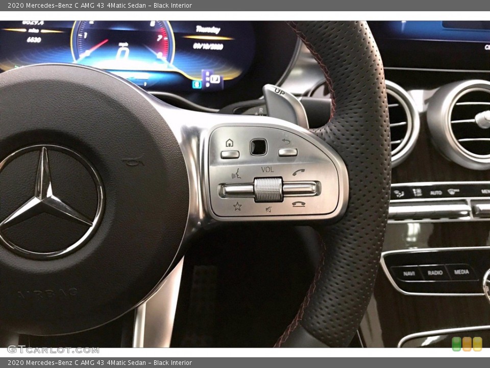 Black Interior Steering Wheel for the 2020 Mercedes-Benz C AMG 43 4Matic Sedan #139520508