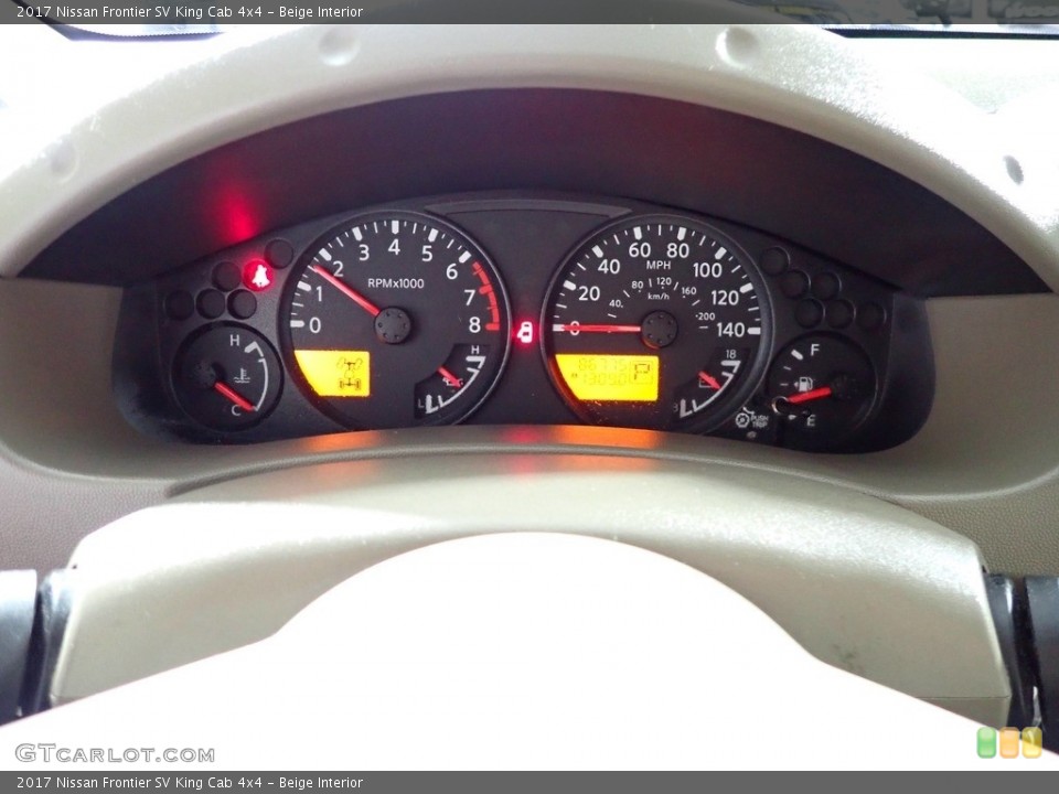 Beige Interior Gauges for the 2017 Nissan Frontier SV King Cab 4x4 #139524721